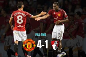 Manchester united vs bournemouth di pramusim
