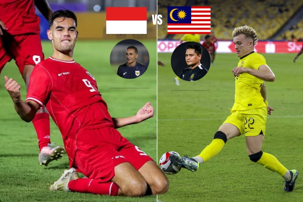 Indonesia vs Malaysia U-23 dalam pertandingan piala AFF U23
