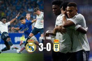 Mbappe Dua Gol, Real Madrid Menang Telak 3-0 atas Oviedo