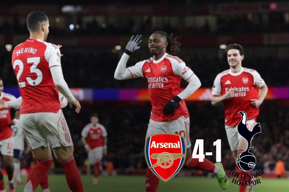 Arsenal Libas Tottenham 4-1, The Gunners Makin Kokoh di Puncak Klasemen
