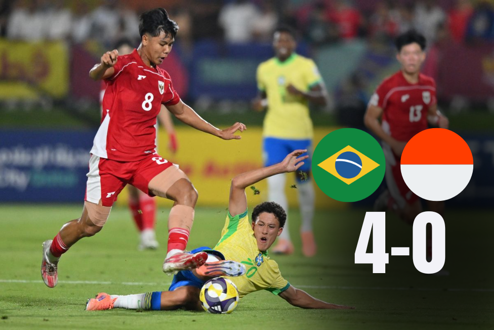 Timnas Indonesia U-17 dibantai 4-0 Oleh Tim Muda Samba