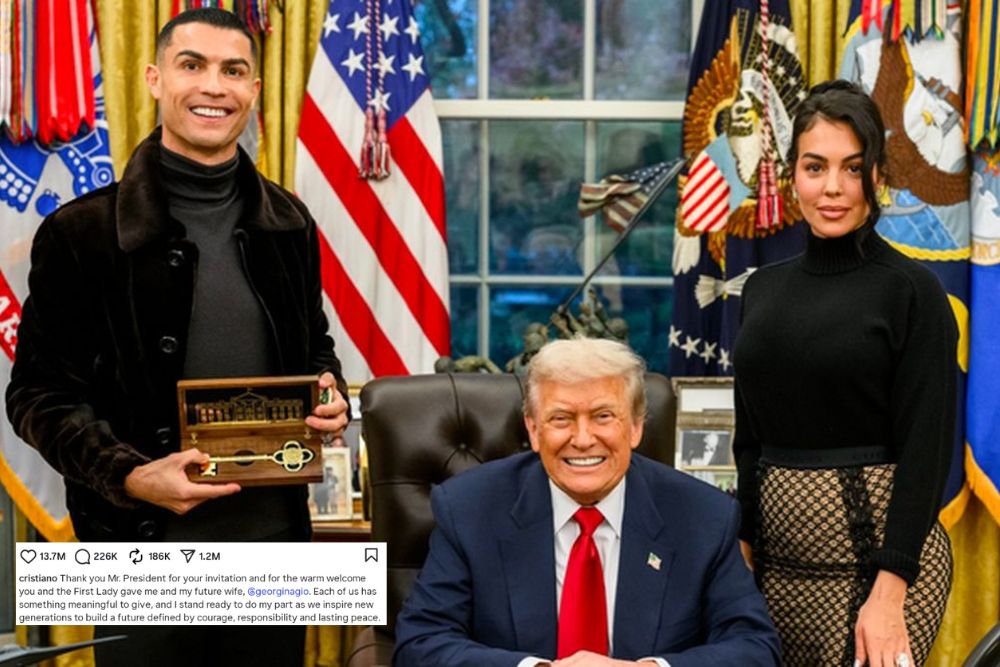 Cristiano Ronaldo Bertemu Donald Trump di Gedung Putih, Bahas Perdamaian dan Bisnis?