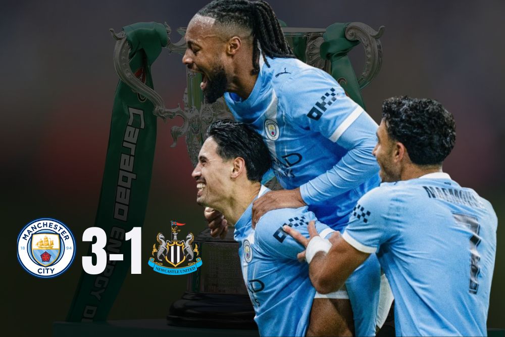 Manchester City Maju ke Final Carabao Cup Usai Kalahkan Newcastle 3-1
