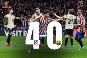 Atletico Madrid Gempur Barcelona 4-0 di Leg Pertama Semifinal Copa del Rey