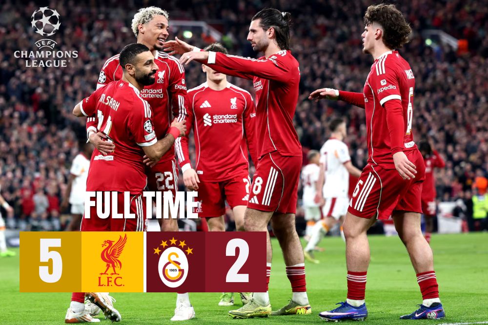 Liverpool Balas Dendam Dramatis: The Reds Hancurkan Galatasaray 4-1 di Anfield, Lolos ke Perempat Final Liga Champions!