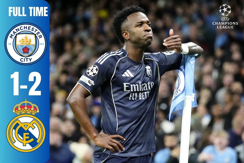 Vinicius Jegal Manchester City, Real Madrid Lolos Dingin ke Perempat Final!