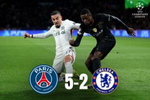 PSG Hancurkan Chelsea 5-2, Drama Tujuh Gol di Leg Pertama 16 Besar Liga Champions/ foto by matador168 studio