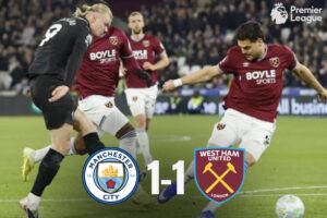 IMBANG MEMILUKAN! Man City Cuma Seri 1-1 Lawan West Ham – Arsenal Makin Jauh, Pep Guardiola Geram Berat!