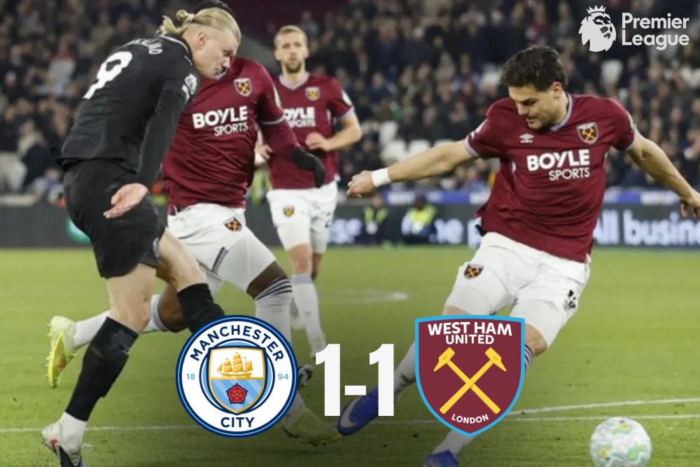 IMBANG MEMILUKAN! Man City Cuma Seri 1-1 Lawan West Ham – Arsenal Makin Jauh, Pep Guardiola Geram Berat!
