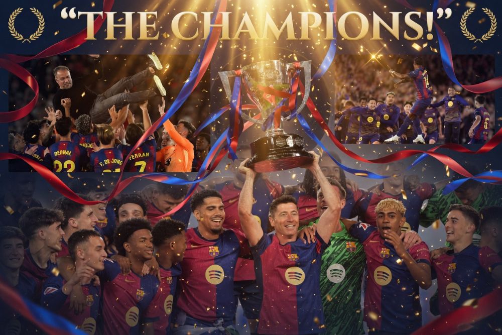 Barcelona Resmi Juara LaLiga 2025/2026 Usai Taklukkan Real Madrid 2-0 di El Clasico Penentu Gelar/artikel sepikbola-matador168 (1)