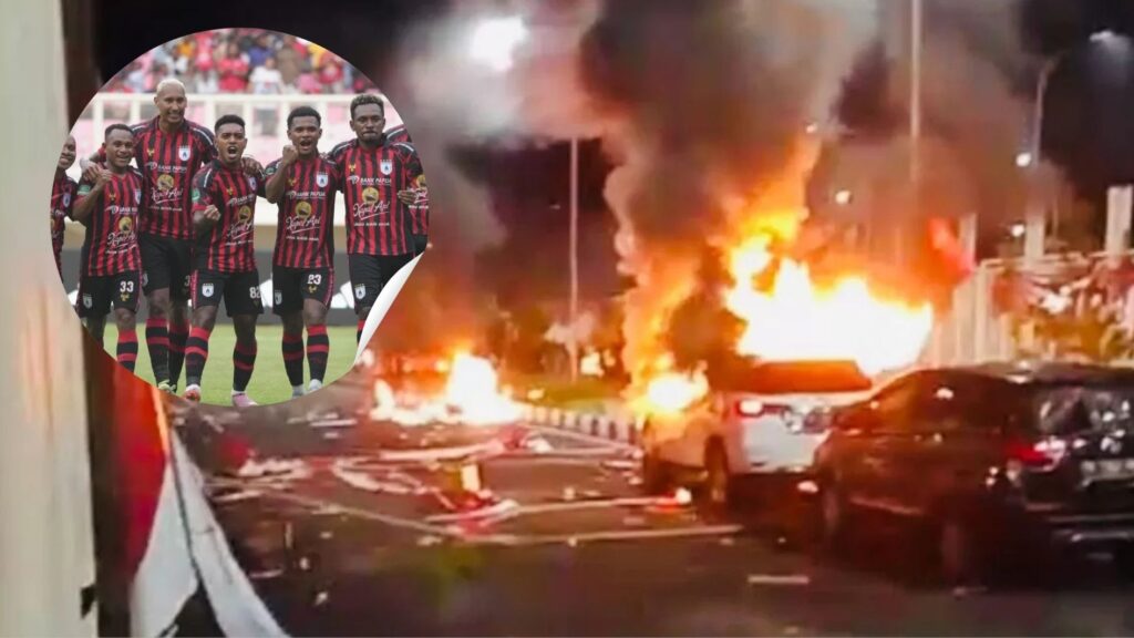 Persipura Gagal Promosi, Kericuhan Pecah di Stadion Lukas Enembe hingga Mobil Dibakar/prediksi bola matador168 (23)