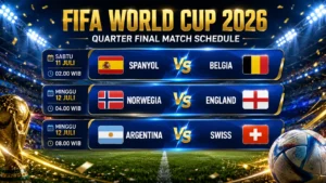 Prediksi Perempat Final Piala Dunia 2026: Spanyol Tantang Belgia, Inggris Hadapi Kejutan Norwegia, Argentina Dibayangi Swiss/ Prediksi matador168